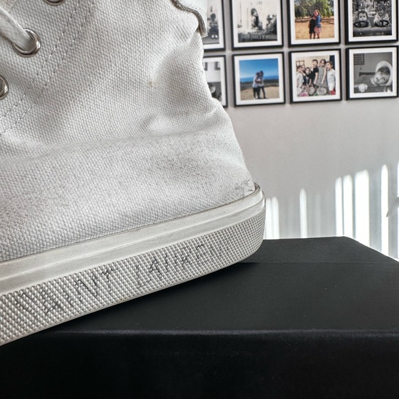 Saint Laurent White High-Top Sneakers Canvas Style - Picture 9 of 11